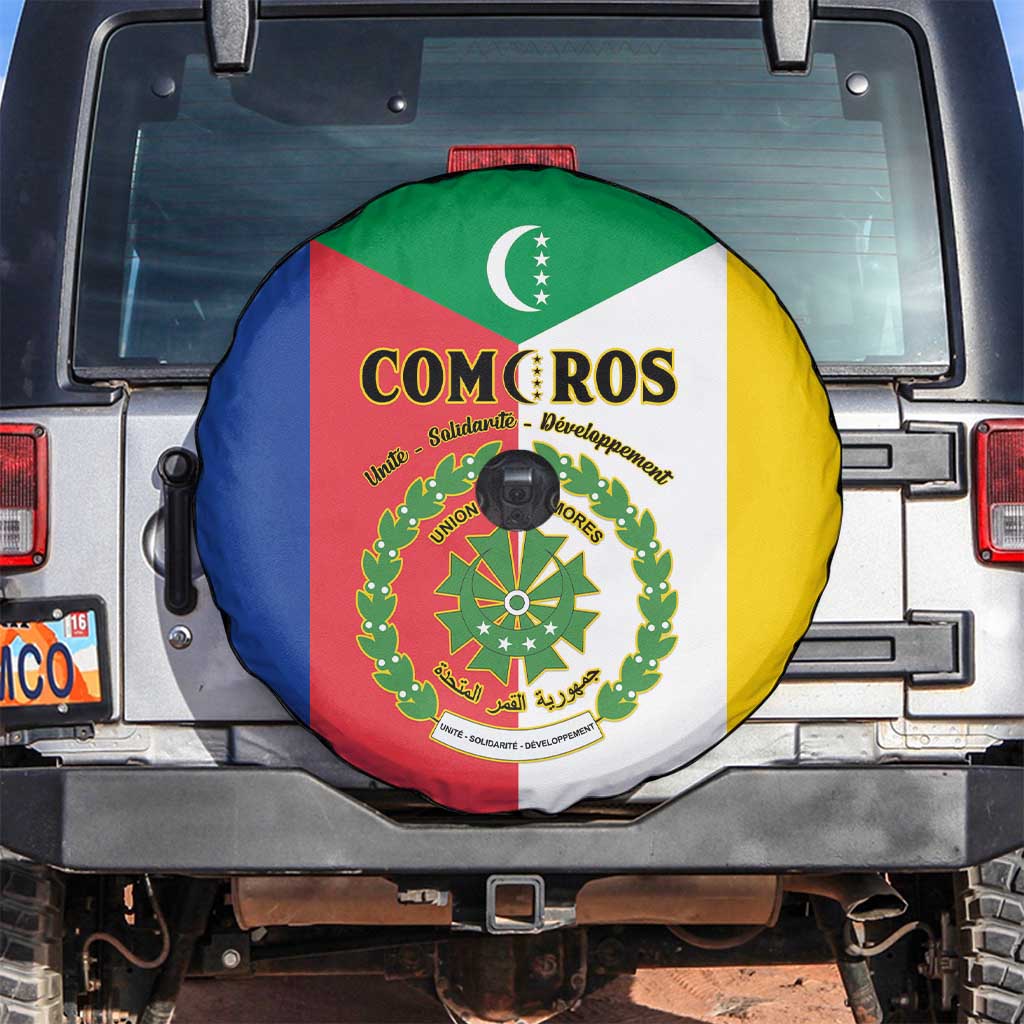 Comoros Spare Tire Cover Coat Of Arms Flag Style