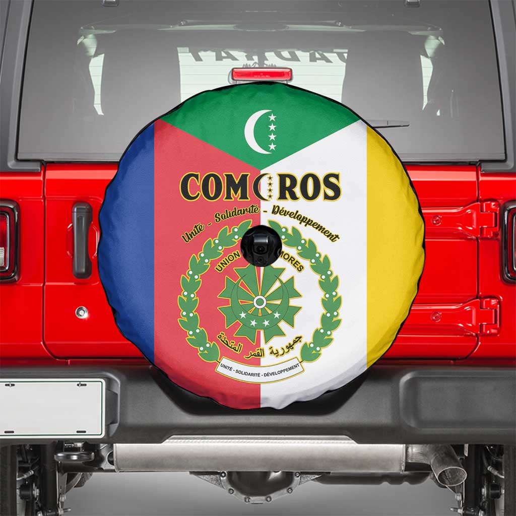 Comoros Spare Tire Cover Coat Of Arms Flag Style