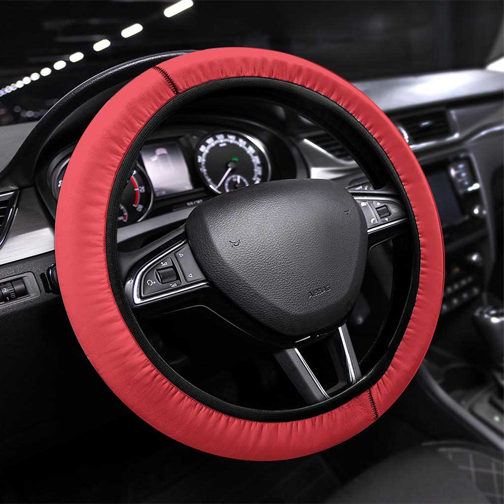 Comoros Steering Wheel Cover Coat Of Arms Flag Style