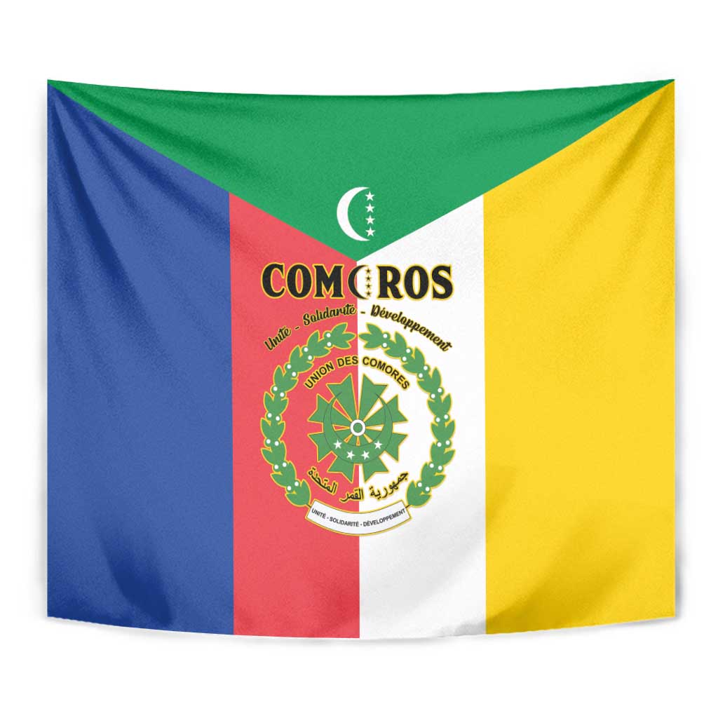 Comoros Tapestry Coat Of Arms Flag Style