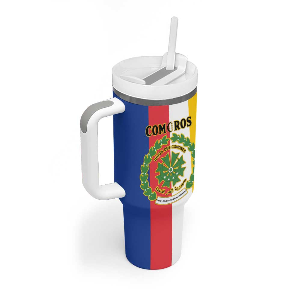 Comoros Tumbler With Handle Coat Of Arms Flag Style