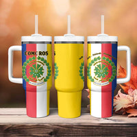 Comoros Tumbler With Handle Coat Of Arms Flag Style