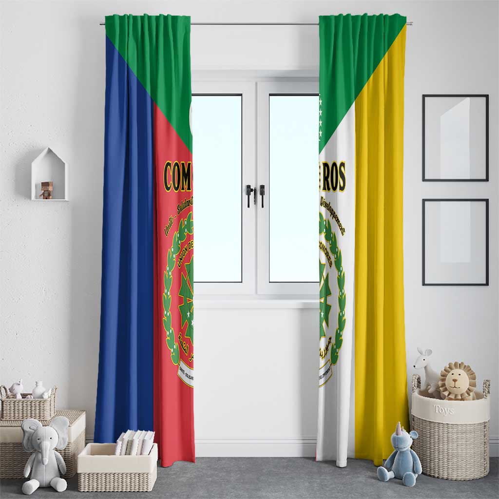 Comoros Window Curtain Coat Of Arms Flag Style