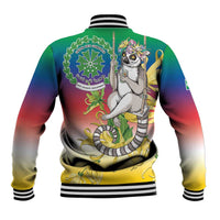 Comoros Mongoose Lemur Baseball Jacket Coat Of Arms With Ylang Ylang