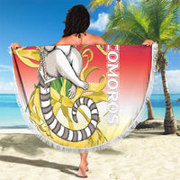 Comoros Mongoose Lemur Beach Blanket Coat Of Arms With Ylang Ylang