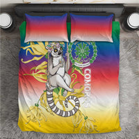 Comoros Mongoose Lemur Bedding Set Coat Of Arms With Ylang Ylang