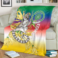 Comoros Mongoose Lemur Blanket Coat Of Arms With Ylang Ylang