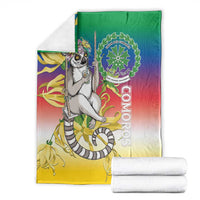 Comoros Mongoose Lemur Blanket Coat Of Arms With Ylang Ylang
