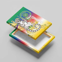 Comoros Mongoose Lemur Canvas Wall Art Coat Of Arms With Ylang Ylang