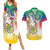 Comoros Mongoose Lemur Couples Matching Summer Maxi Dress and Hawaiian Shirt Coat Of Arms With Ylang Ylang