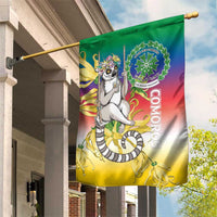 Comoros Mongoose Lemur Garden Flag Coat Of Arms With Ylang Ylang