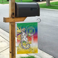 Comoros Mongoose Lemur Garden Flag Coat Of Arms With Ylang Ylang