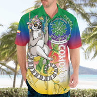 Comoros Mongoose Lemur Hawaiian Shirt Coat Of Arms With Ylang Ylang