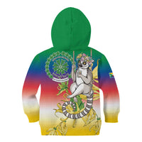 Comoros Mongoose Lemur Kid Hoodie Coat Of Arms With Ylang Ylang