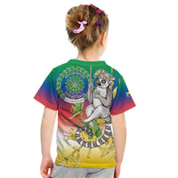 Comoros Mongoose Lemur Kid T Shirt Coat Of Arms With Ylang Ylang