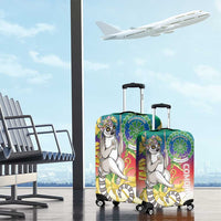 Comoros Mongoose Lemur Luggage Cover Coat Of Arms With Ylang Ylang
