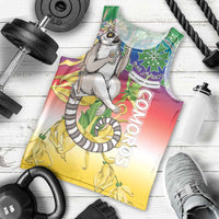 Comoros Mongoose Lemur Men Tank Top Coat Of Arms With Ylang Ylang