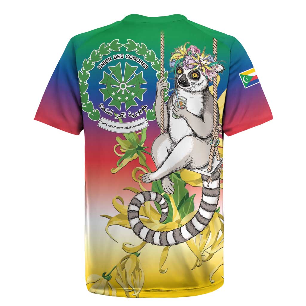 Comoros Mongoose Lemur Rugby Jersey Coat Of Arms With Ylang Ylang