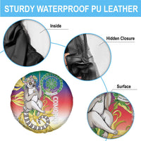 Comoros Mongoose Lemur Spare Tire Cover Coat Of Arms With Ylang Ylang