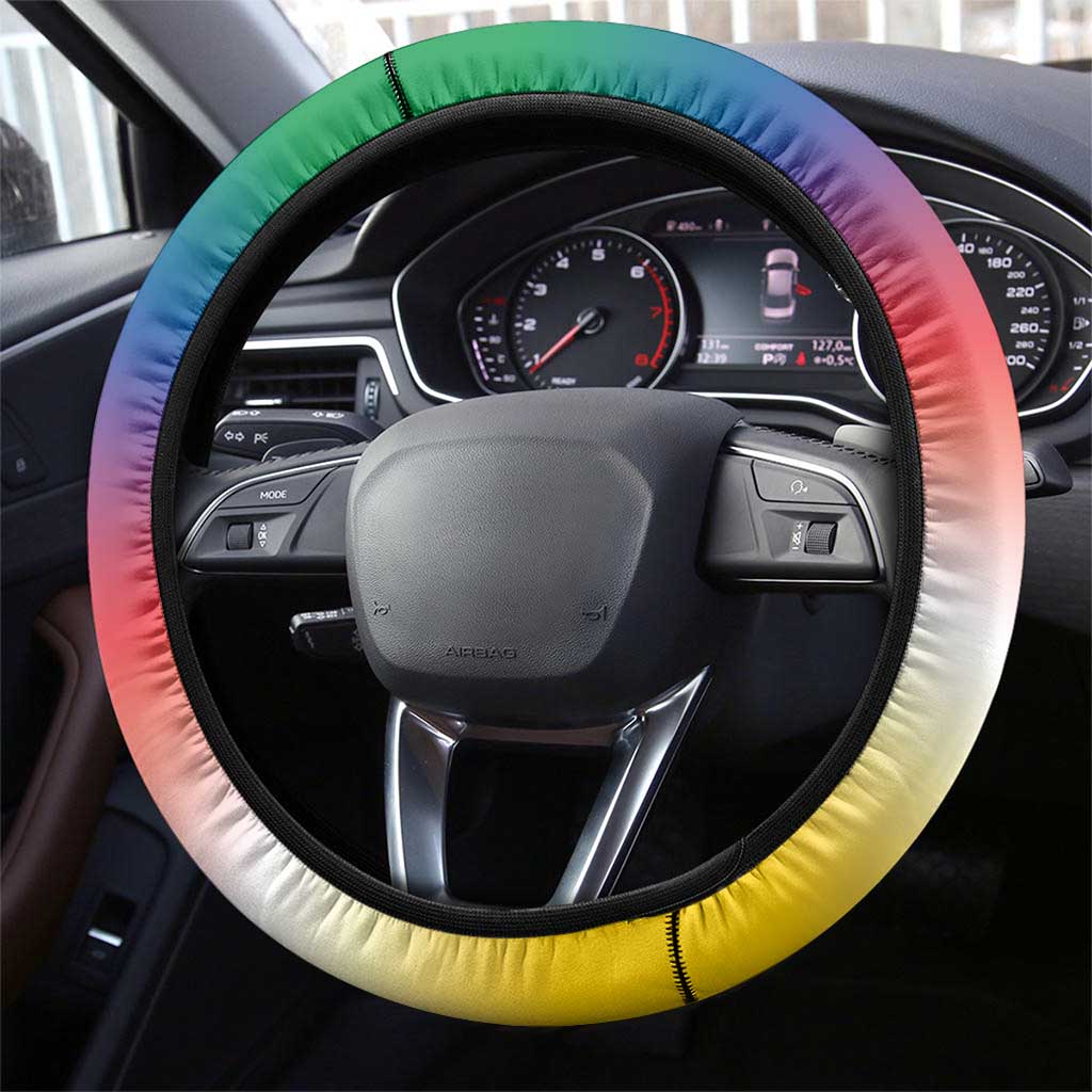 Comoros Mongoose Lemur Steering Wheel Cover Coat Of Arms With Ylang Ylang