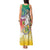Comoros Mongoose Lemur Tank Maxi Dress Coat Of Arms With Ylang Ylang