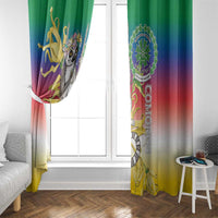 Comoros Mongoose Lemur Window Curtain Coat Of Arms With Ylang Ylang