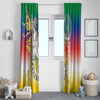 Comoros Mongoose Lemur Window Curtain Coat Of Arms With Ylang Ylang