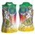 Comoros Mongoose Lemur Women Sleeveless Polo Shirt Coat Of Arms With Ylang Ylang