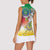 Comoros Mongoose Lemur Women Sleeveless Polo Shirt Coat Of Arms With Ylang Ylang