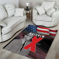 African American El Hajj Malik El Shabazz Area Rug 100 Years of Malcolm X