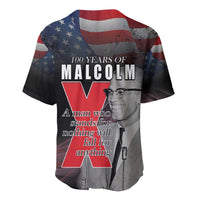 African American El Hajj Malik El Shabazz Baseball Jersey 100 Years of Malcolm X