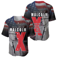 African American El Hajj Malik El Shabazz Baseball Jersey 100 Years of Malcolm X