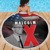 African American El Hajj Malik El Shabazz Beach Blanket 100 Years of Malcolm X