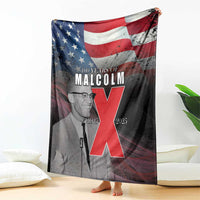 African American El Hajj Malik El Shabazz Blanket 100 Years of Malcolm X