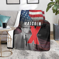 African American El Hajj Malik El Shabazz Blanket 100 Years of Malcolm X