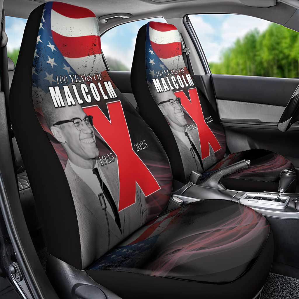 African American El Hajj Malik El Shabazz Car Seat Cover 100 Years of Malcolm X