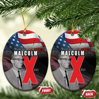 African American El Hajj Malik El Shabazz Ceramic Ornament 100 Years of Malcolm X - Wonder Print Shop