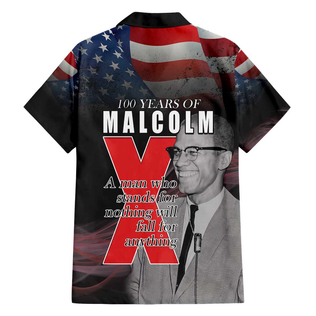 African American El Hajj Malik El Shabazz Family Matching Off Shoulder Maxi Dress and Hawaiian Shirt 100 Years of Malcolm X