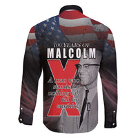 African American El Hajj Malik El Shabazz Family Matching Off Shoulder Maxi Dress and Hawaiian Shirt 100 Years of Malcolm X