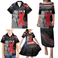 African American El Hajj Malik El Shabazz Family Matching Puletasi and Hawaiian Shirt 100 Years of Malcolm X