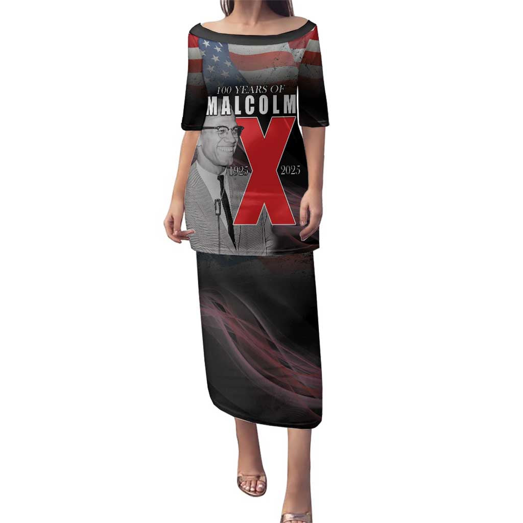 African American El Hajj Malik El Shabazz Family Matching Puletasi and Hawaiian Shirt 100 Years of Malcolm X