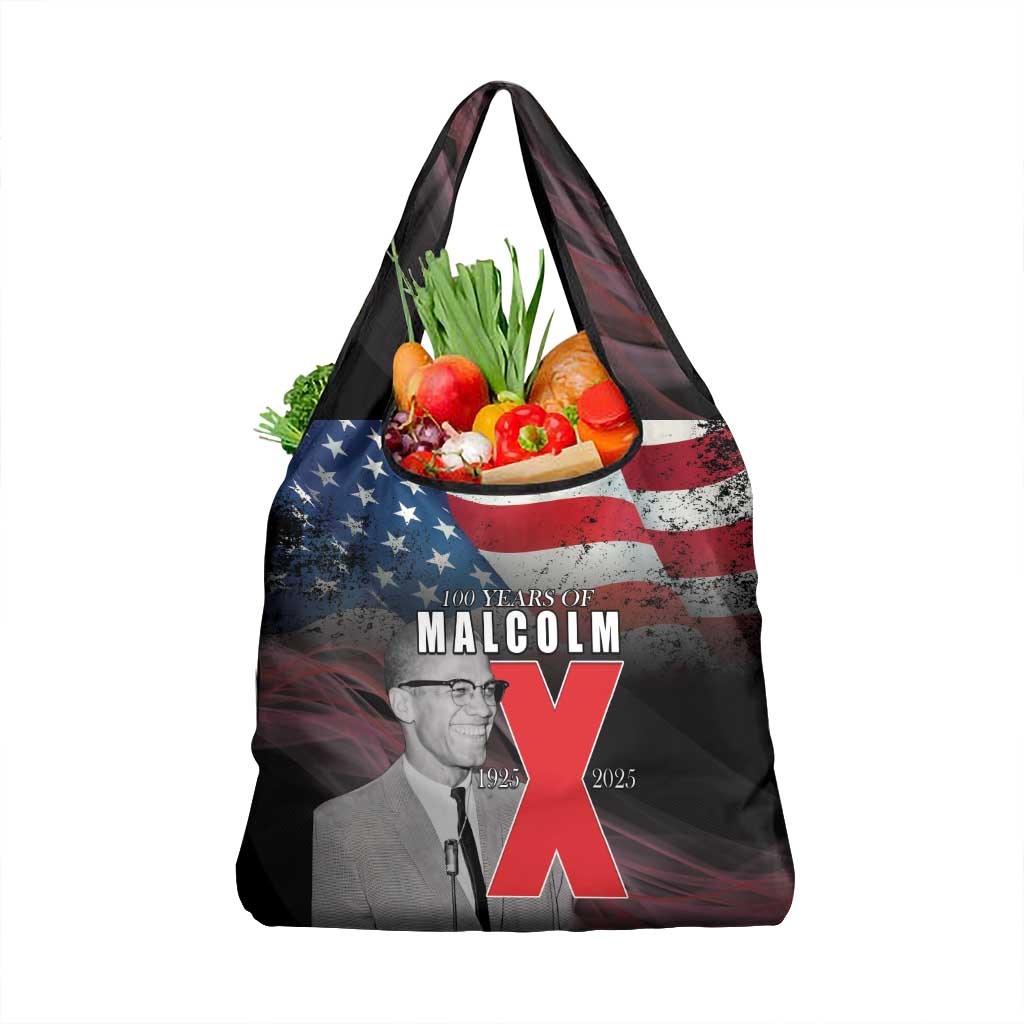 African American El Hajj Malik El Shabazz Grocery Bag 100 Years of Malcolm X