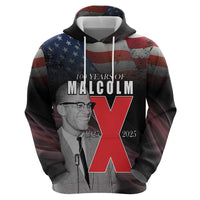 African American El Hajj Malik El Shabazz Hoodie 100 Years of Malcolm X