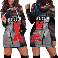African American El Hajj Malik El Shabazz Hoodie Dress 100 Years of Malcolm X