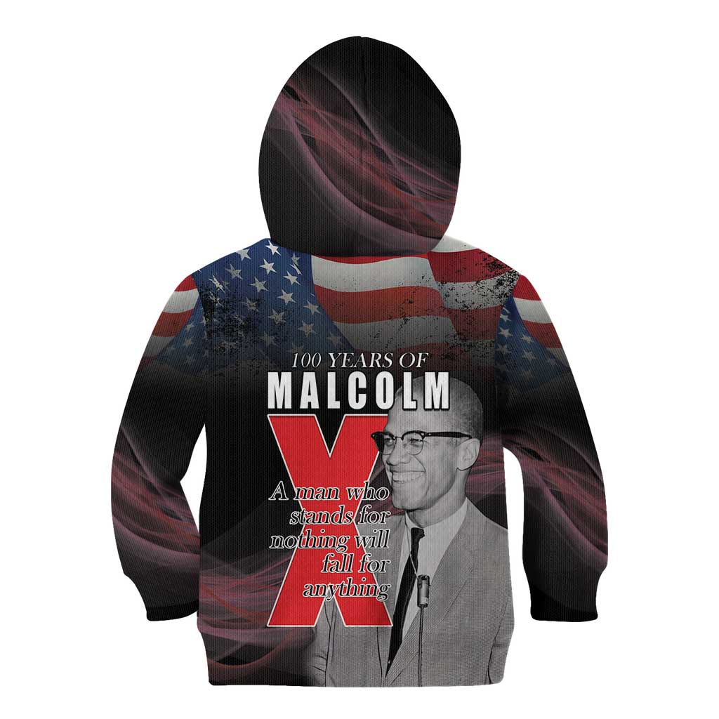African American El Hajj Malik El Shabazz Kid Hoodie 100 Years of Malcolm X