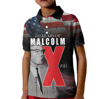 African American El Hajj Malik El Shabazz Kid Polo Shirt 100 Years of Malcolm X