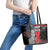 African American El Hajj Malik El Shabazz Leather Tote Bag 100 Years of Malcolm X