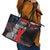 African American El Hajj Malik El Shabazz Leather Tote Bag 100 Years of Malcolm X