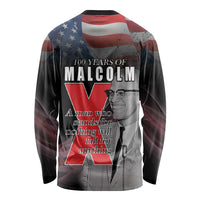 African American El Hajj Malik El Shabazz Long Sleeve Shirt 100 Years of Malcolm X