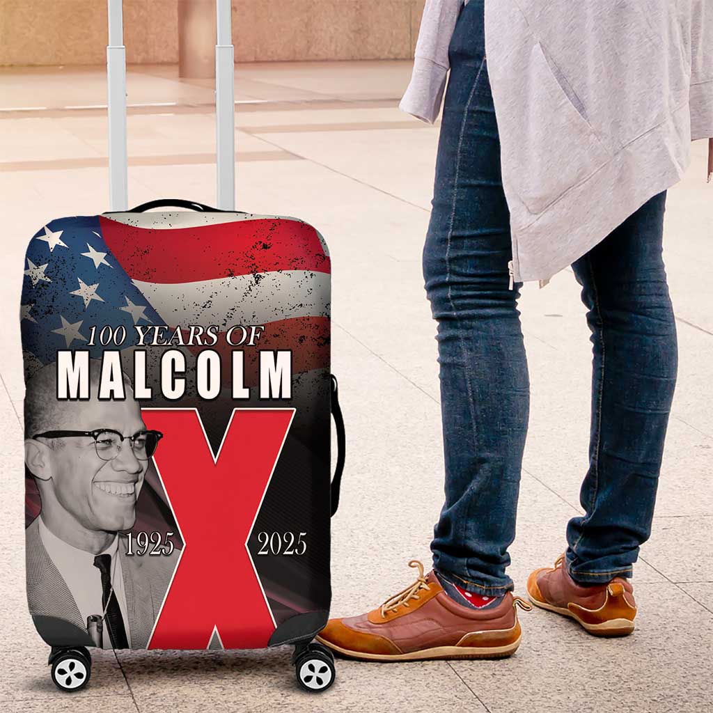 African American El Hajj Malik El Shabazz Luggage Cover 100 Years of Malcolm X